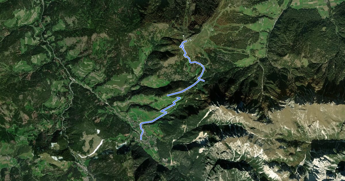 Маршрут 1 - Al Plan de Mareo => Kronplatz на спутниковом снимке