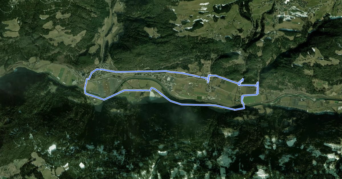 Маршрут 1 - Dörferrundweg (Vintl) на спутниковом снимке