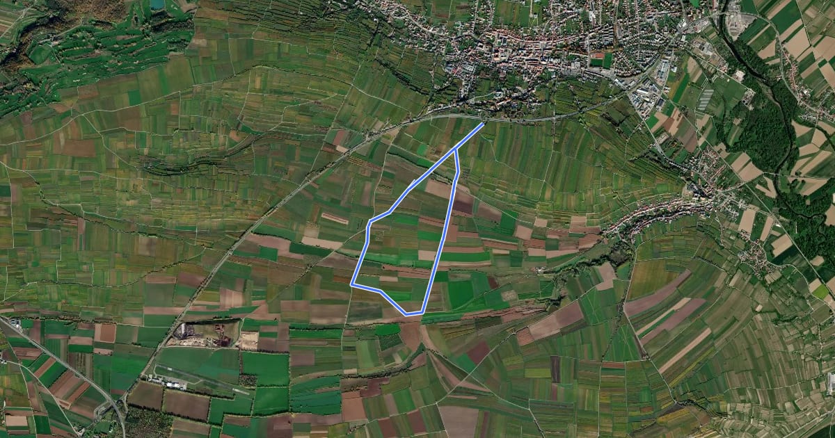 Маршрут 1. Europäischer Hohlweg-Lehrpfad на спутниковом снимке