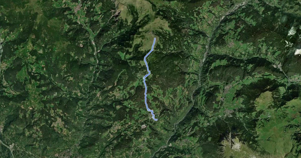 Маршрут 1 - Klobenstein => Rittner Horn на спутниковом снимке