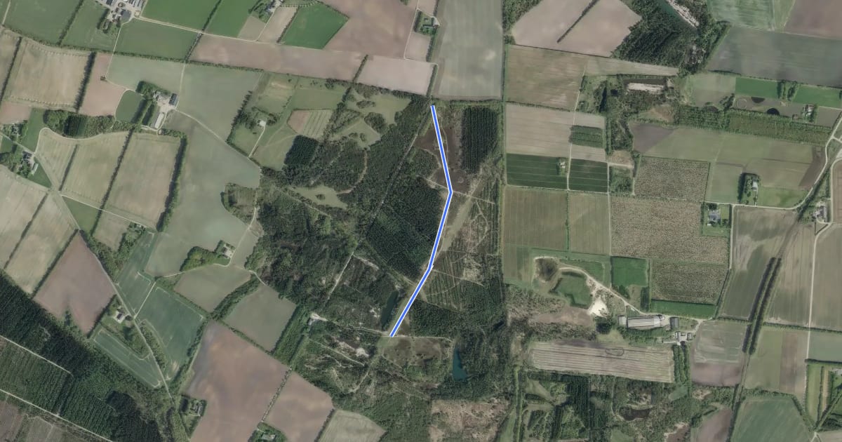 Маршрут 1 km rute на спутниковом снимке