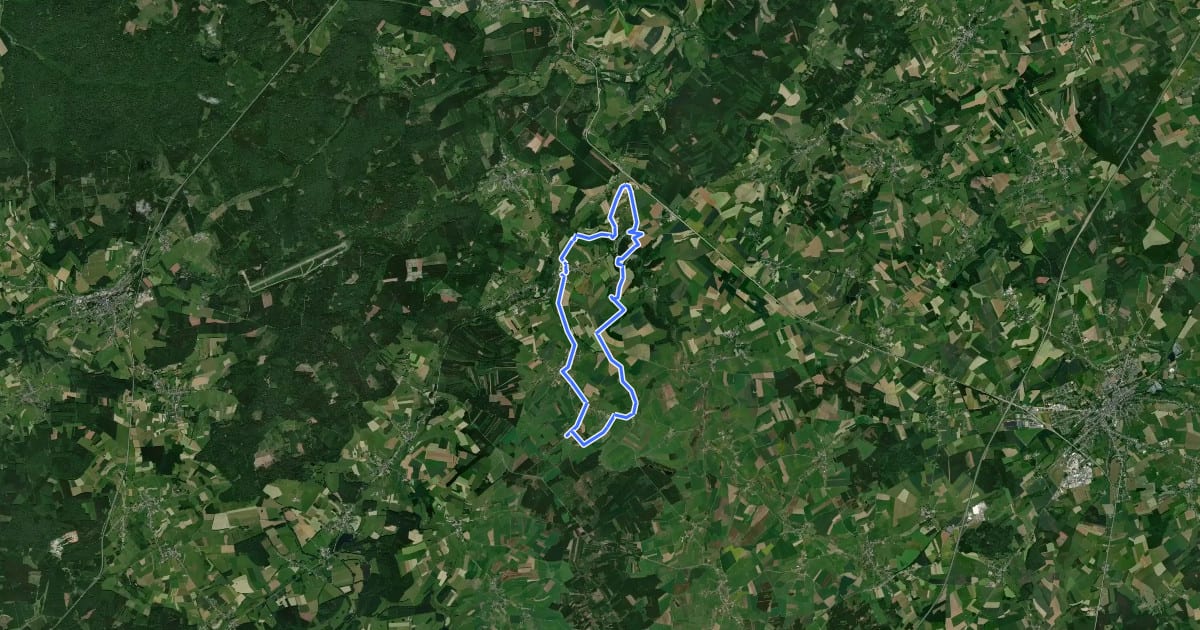 Маршрут 1. Le sentier de la Girolle на спутниковом снимке