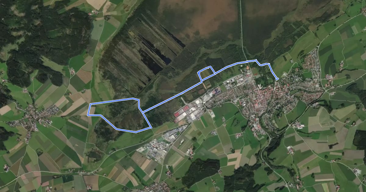 Маршрут 1 - Moor-Weg на спутниковом снимке