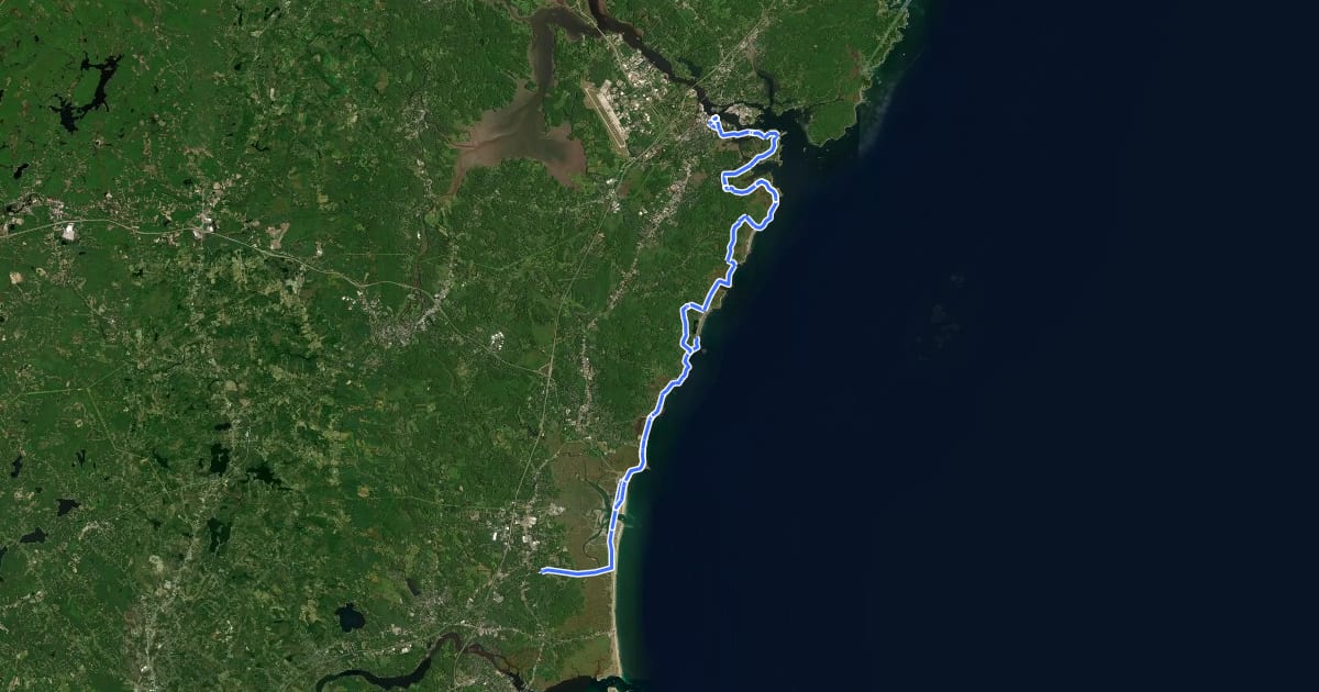 Маршрут 1 (New Hampshire) на спутниковом снимке