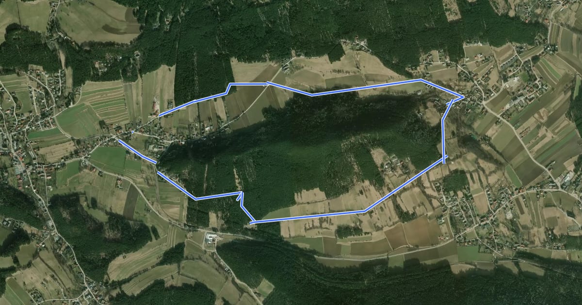 Маршрут 1. Rundwanderweg um den Sonnleitenberg на спутниковом снимке