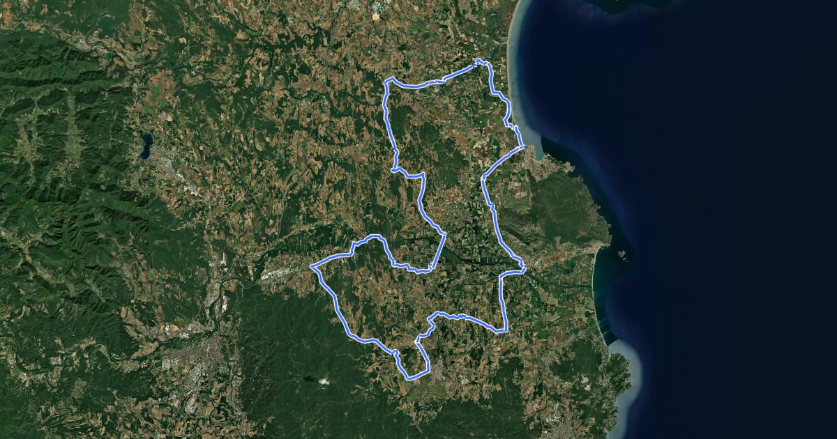 Маршрут 1 - Ruta per la plana de l'Empordà на спутниковом снимке