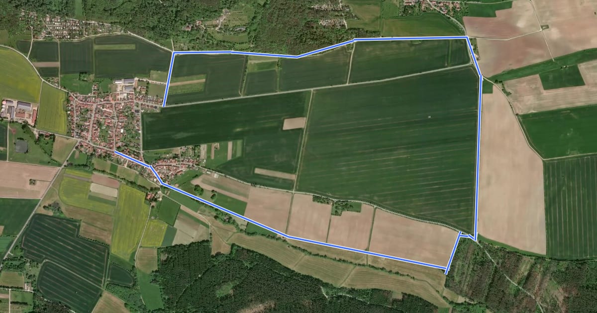 Маршрут 1. Thür. Kultur- und Landschaftsweg, Runde 3 на спутниковом снимке