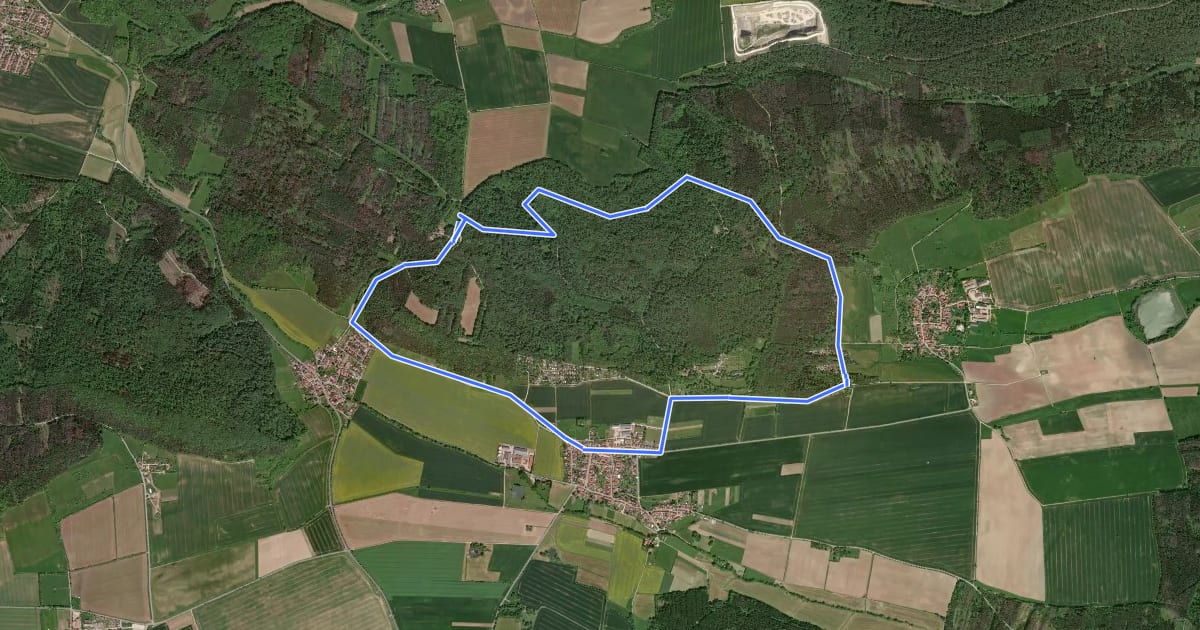 Маршрут 1. Thür. Kultur- und Landschaftsweg, Runde 5 на спутниковом снимке
