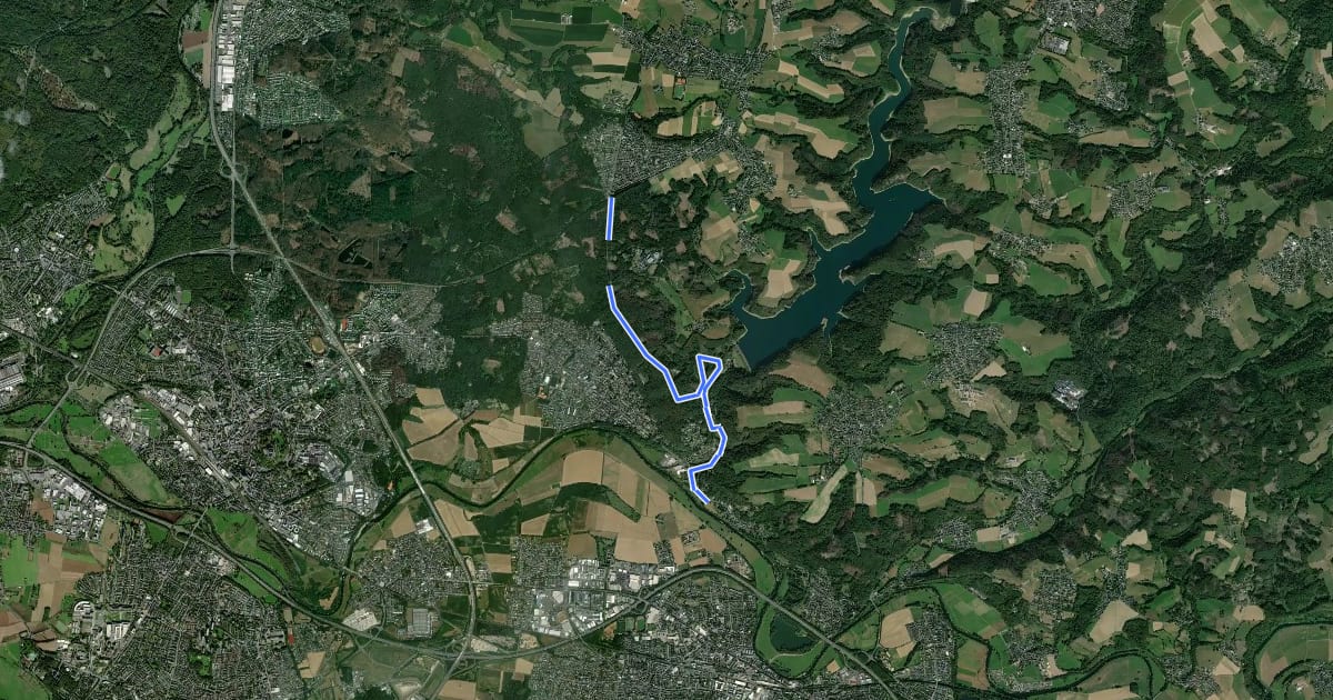 Маршрут [<1] Wanderweg 1 des KEV [Siegburg] на спутниковом снимке