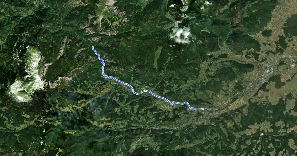 Маршрут 1. Wiener Wasserwanderweg на спутниковом снимке