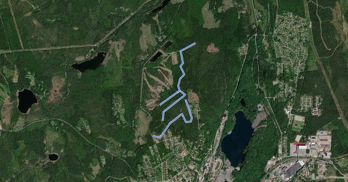 Маршрут 10,0 km на спутниковом снимке