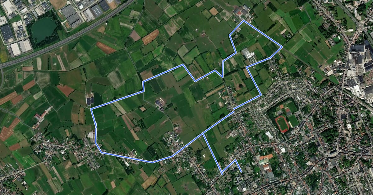 Маршрут 10.000 Stappen Wandeling на спутниковом снимке