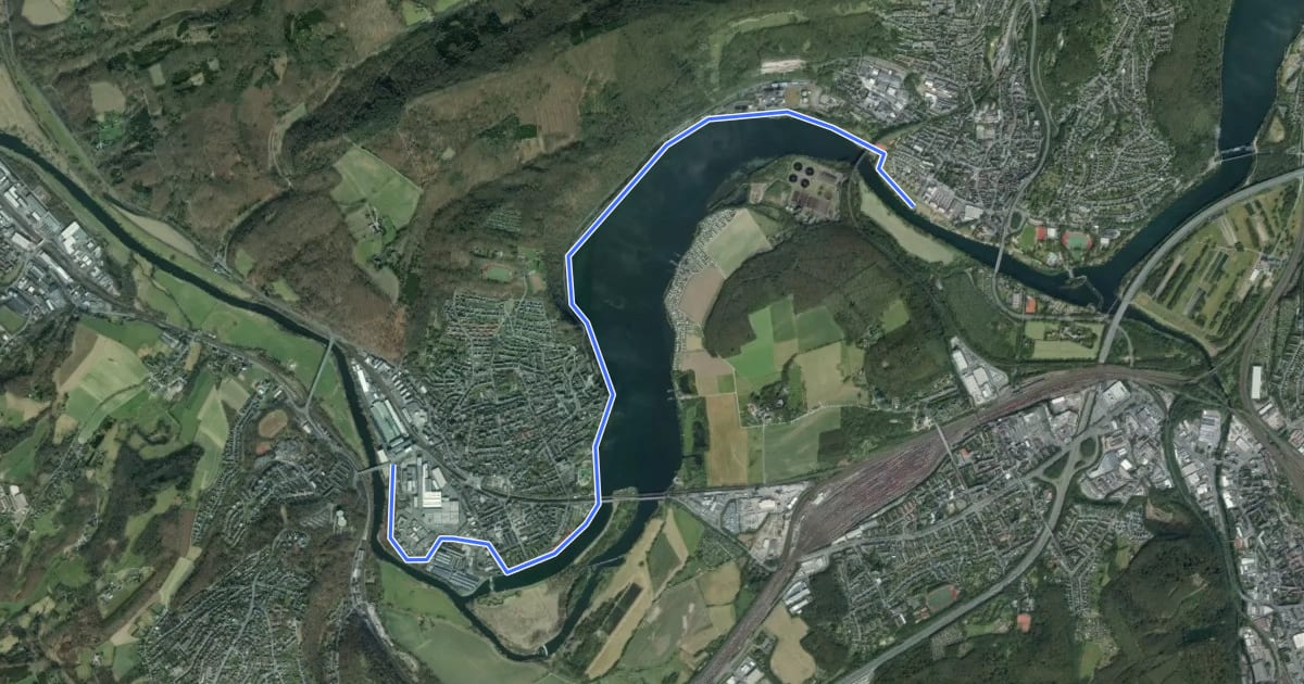 Маршрут 10-12 на спутниковом снимке