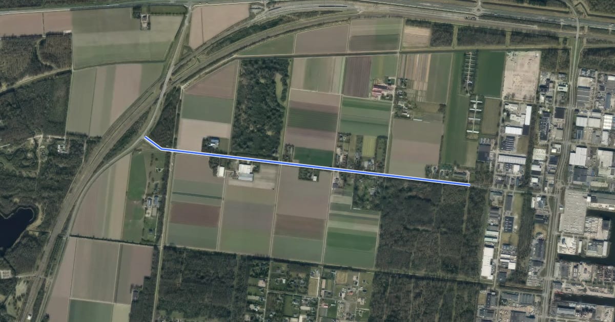 Маршрут 10-43 на спутниковом снимке