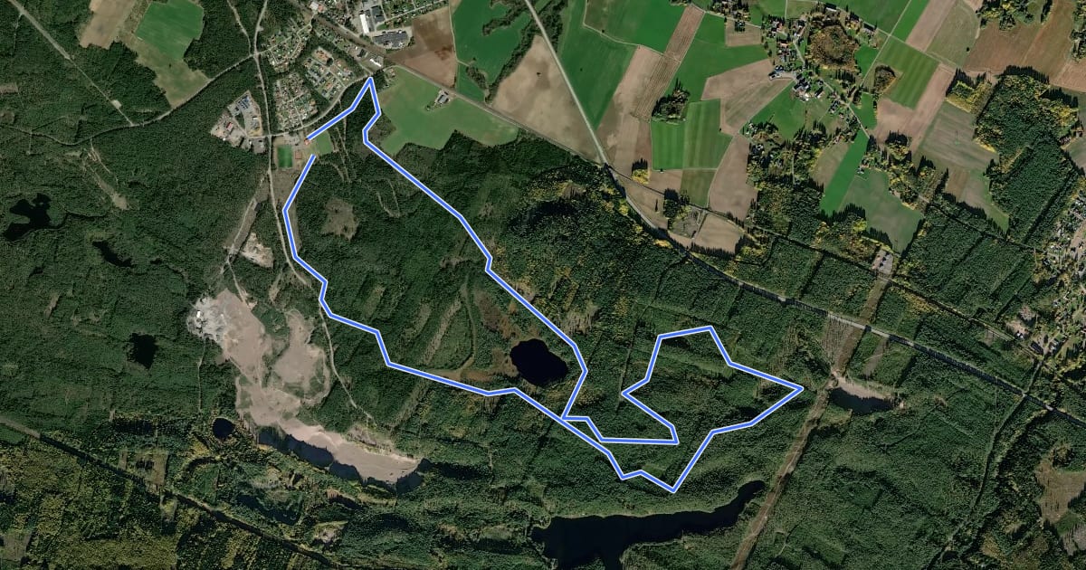 Маршрут 10 km на спутниковом снимке