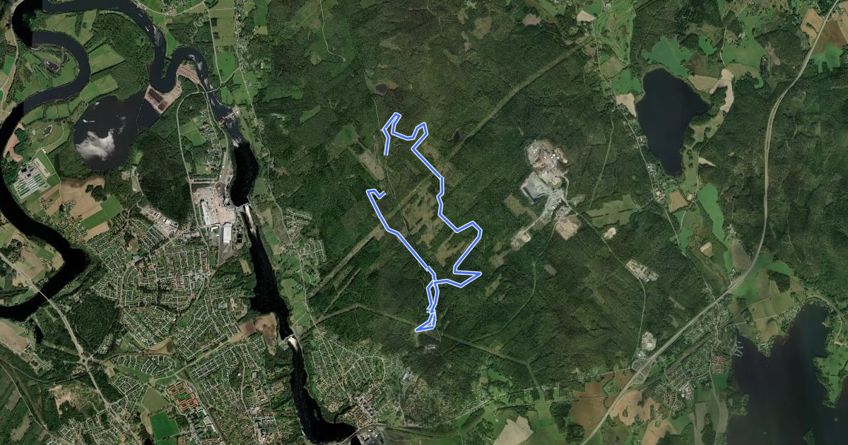 Маршрут 10 km на спутниковом снимке
