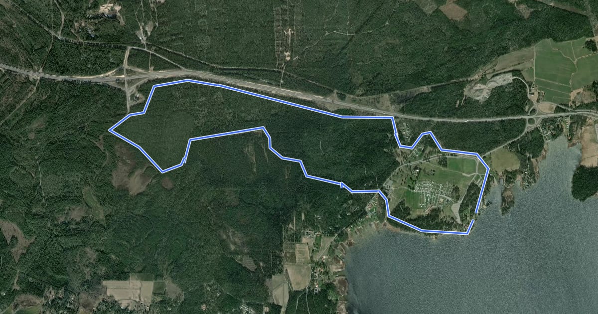 Маршрут 10 km motionsspår на спутниковом снимке
