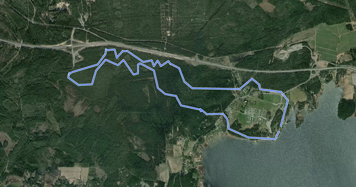 Маршрут 10 km träningsspår на спутниковом снимке