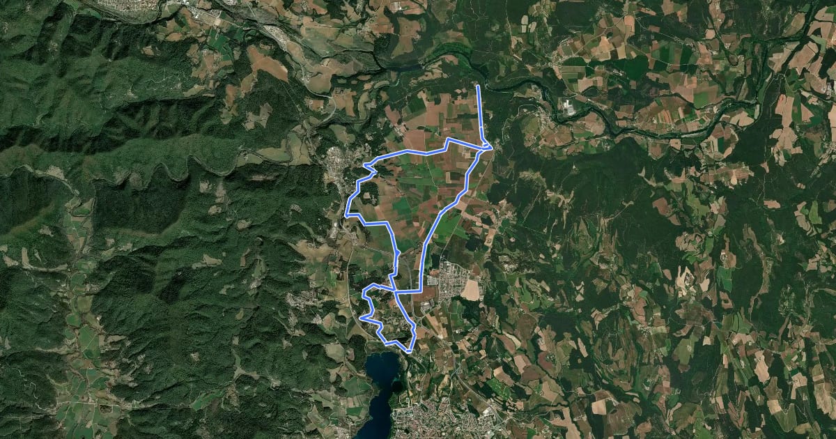 Маршрут 10 - Ruta de Serinyà i l'Estany на спутниковом снимке