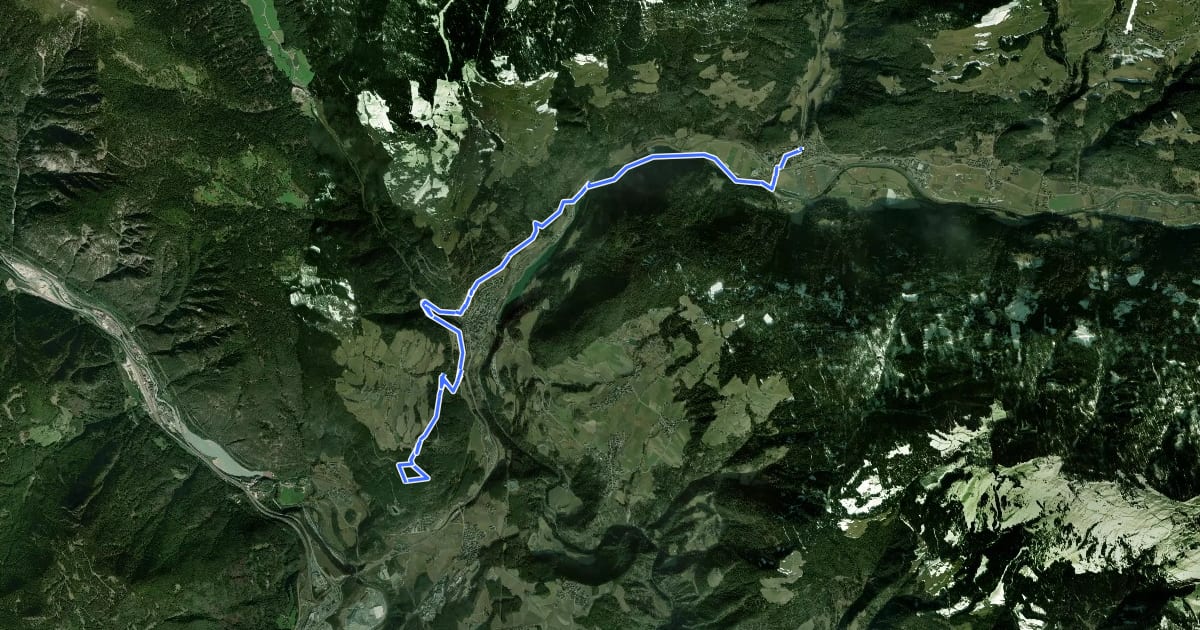 Маршрут 10 => Spinges => Mühlbach => Vintl на спутниковом снимке
