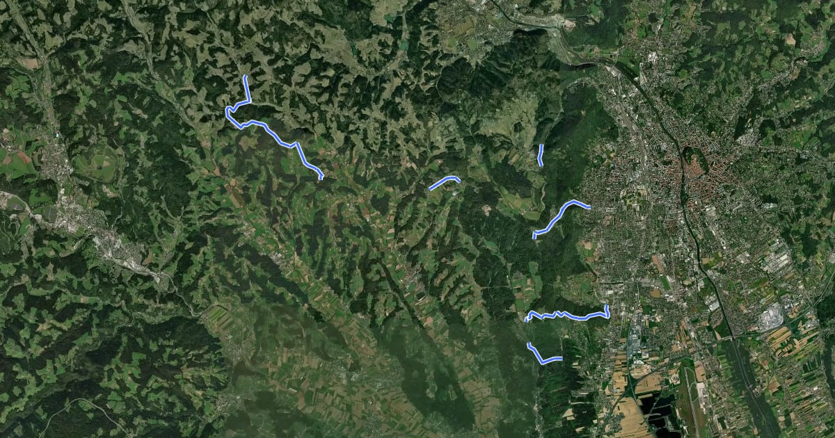 Маршрут 10 vor Graz Genusstour, Approaches на спутниковом снимке