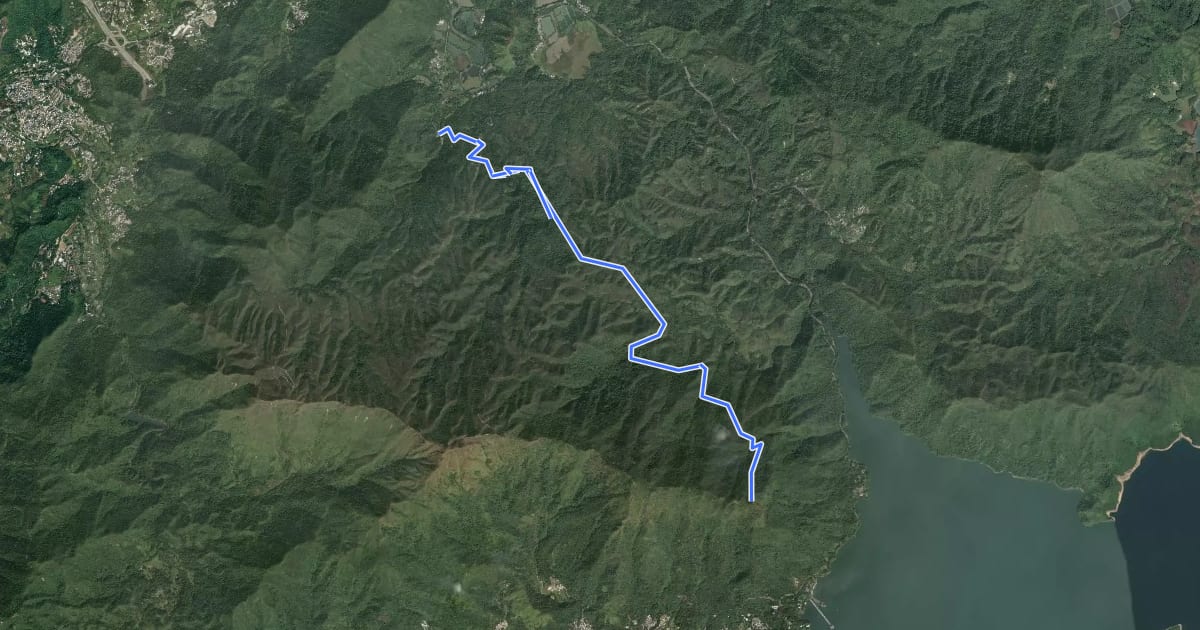 Маршрут 衛奕信徑第10段 Wilson Trail Section 10 на спутниковом снимке