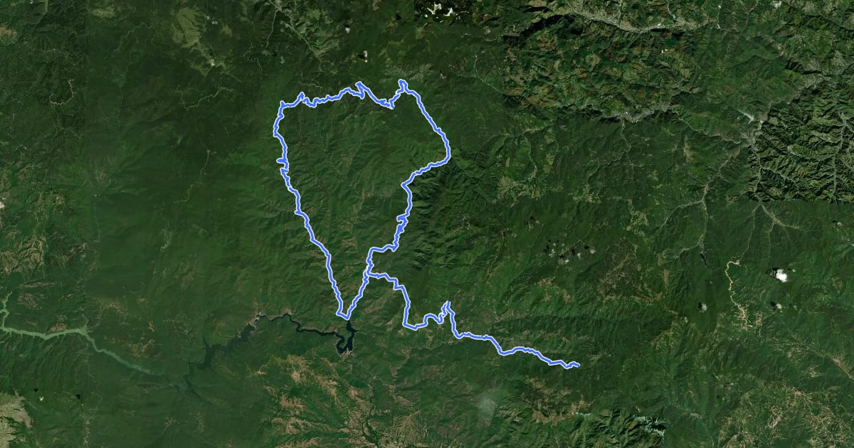 Маршрут 100 miles adventure-endurance footrace на спутниковом снимке