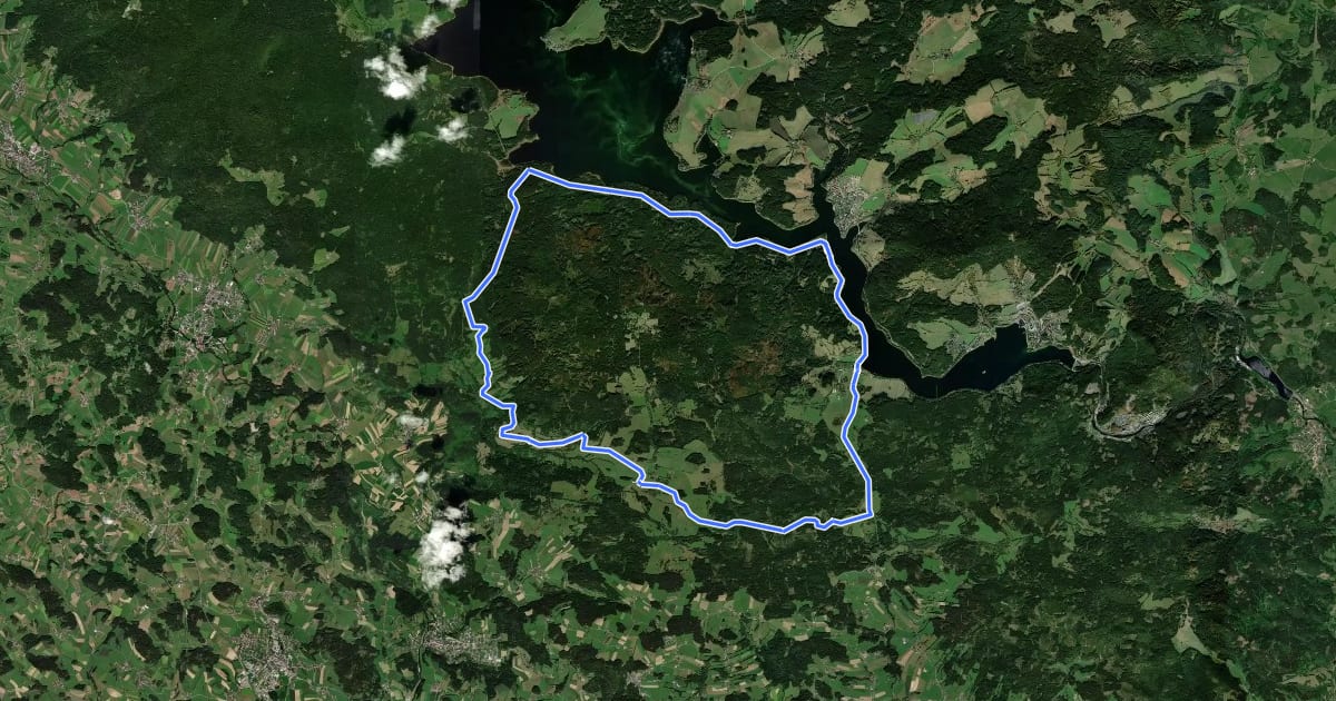 Маршрут 1019 okruh Frýdava - Pasečná - Frýdava на спутниковом снимке