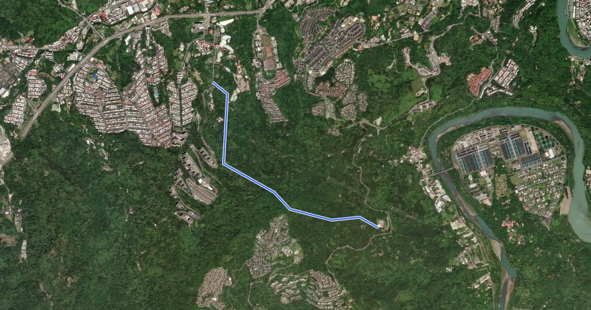 Маршрут 塗潭山步道 на спутниковом снимке