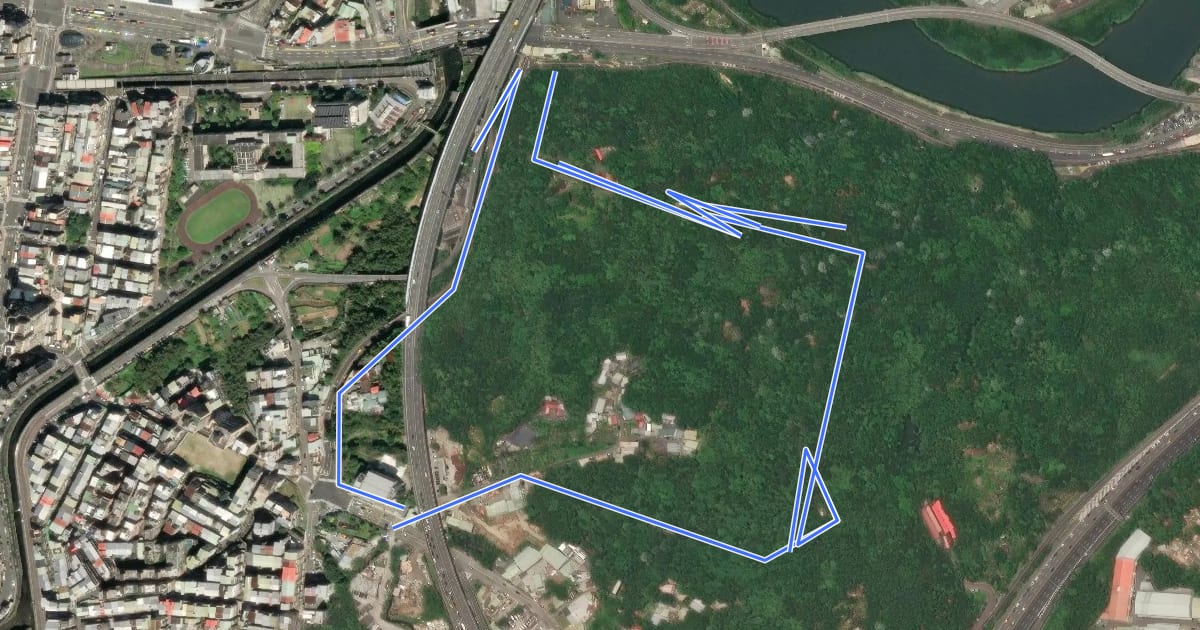 Маршрут 小南港山登山步道 на спутниковом снимке