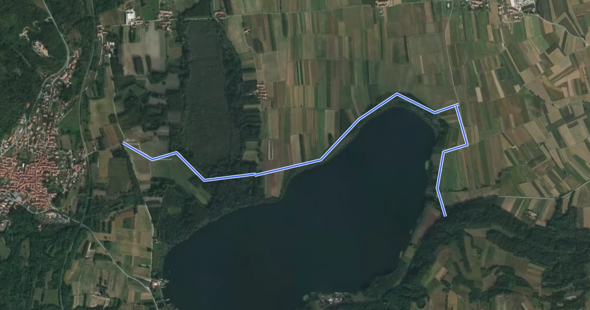 Маршрут 105A на спутниковом снимке
