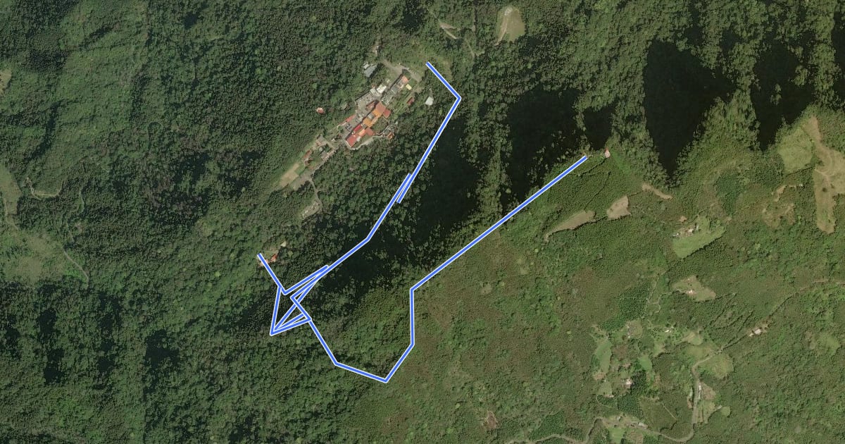 Маршрут 五指山登山步道 на спутниковом снимке
