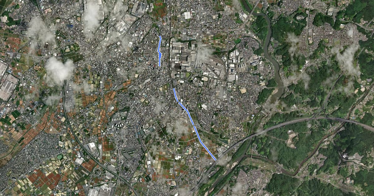 Маршрут 挙母線跡地緑道 на спутниковом снимке