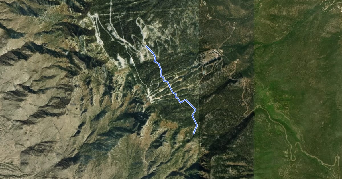 Маршрут 10k Trail South на спутниковом снимке