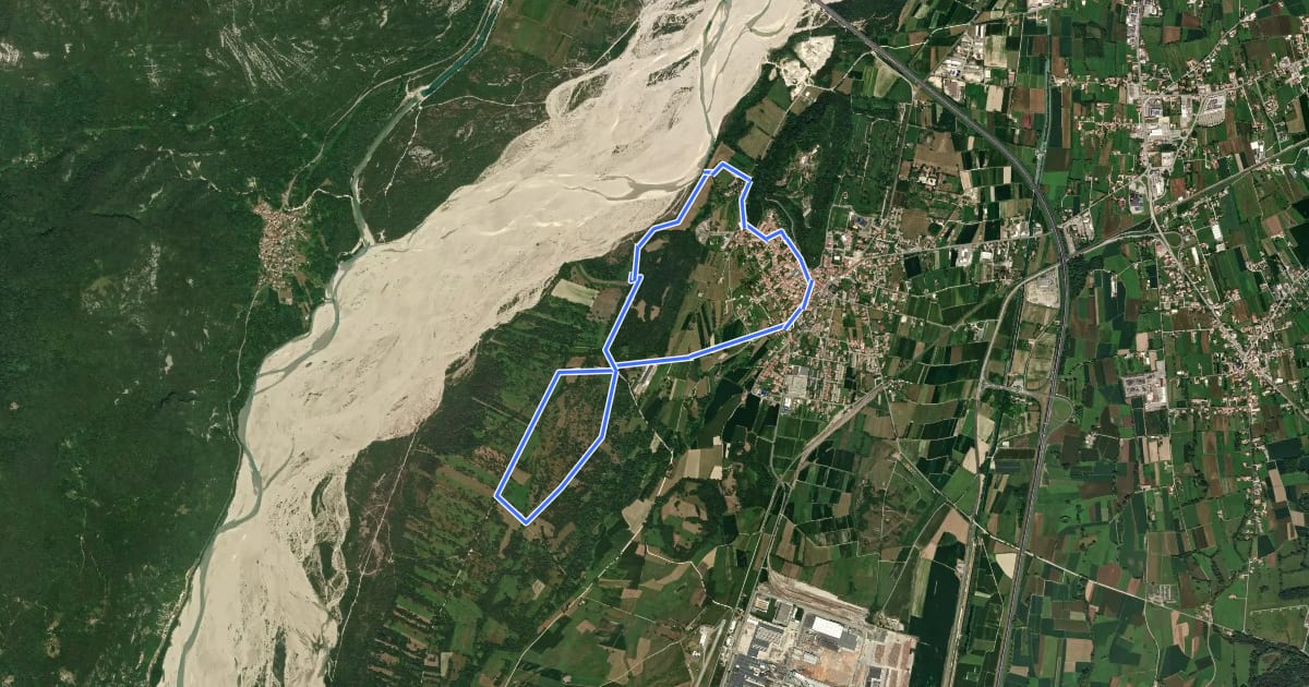 Маршрут 10mila passi Osoppo - Anello di San Rocco на спутниковом снимке