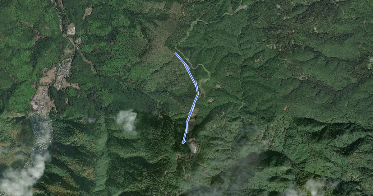 Маршрут 京都一周トレイル北山コース 11-1:12 на спутниковом снимке