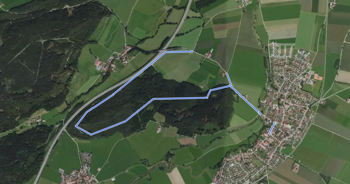 Маршрут 11 - Richtung Eschach - Blutsberg - Rochuskapelle - Schanze на спутниковом снимке
