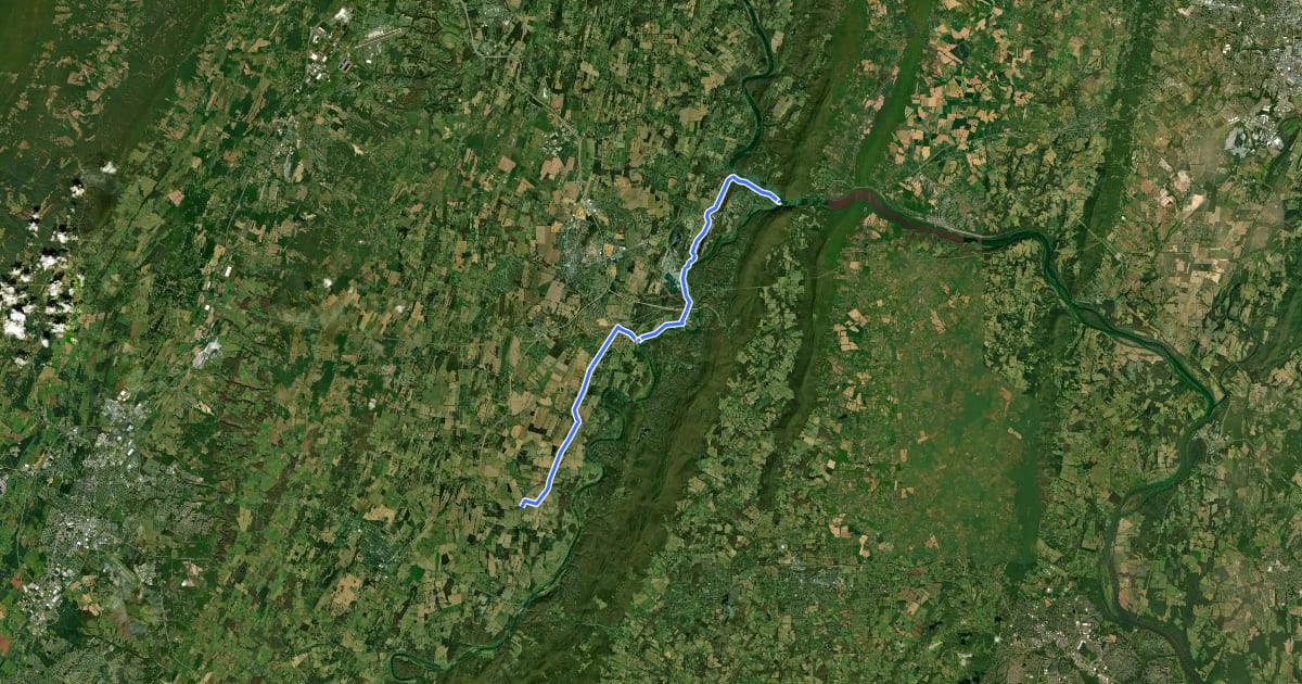 Маршрут 11 (West Virginia) на спутниковом снимке