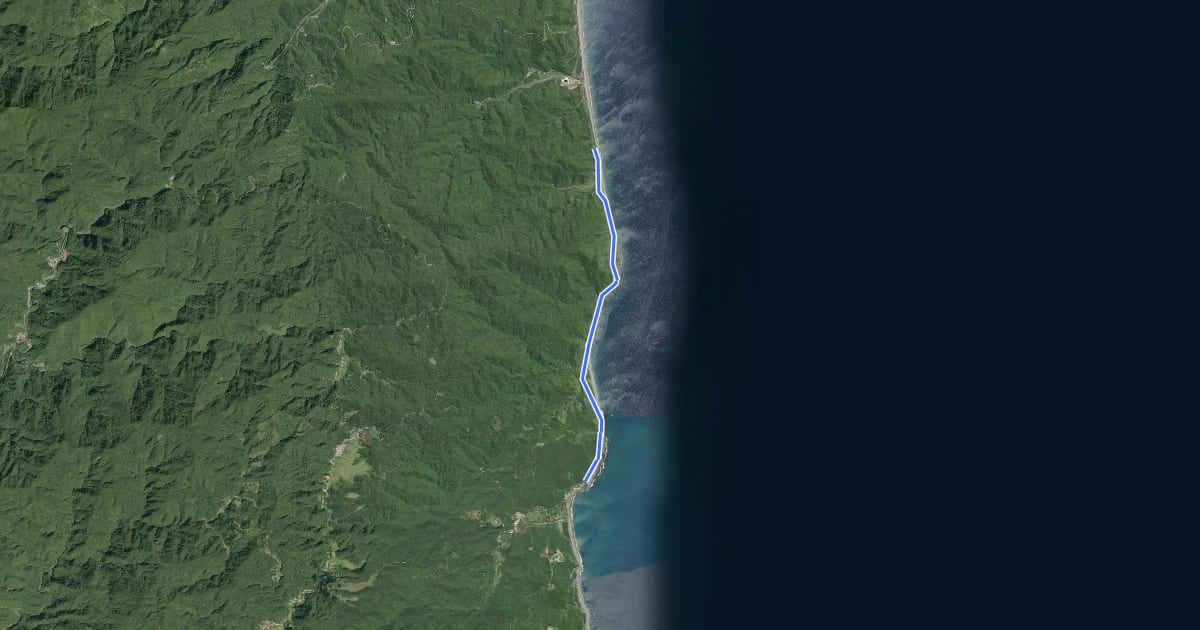 Маршрут 阿朗壹古道 на спутниковом снимке