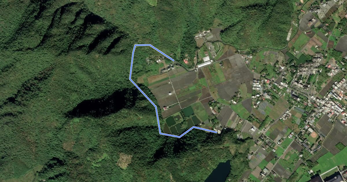 Маршрут 環山百年水圳步道 на спутниковом снимке