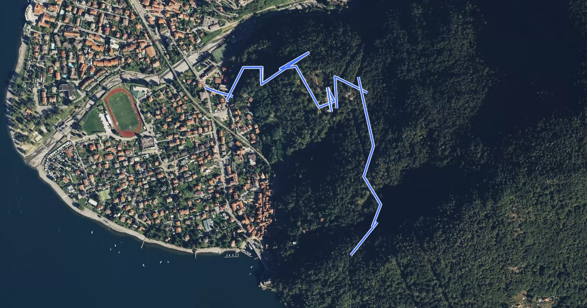 Маршрут 111A Variante Monte Venere на спутниковом снимке