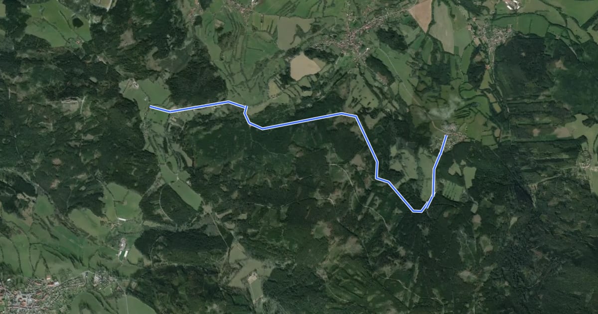 Маршрут 1144 Žlíbek-Pohorsko на спутниковом снимке