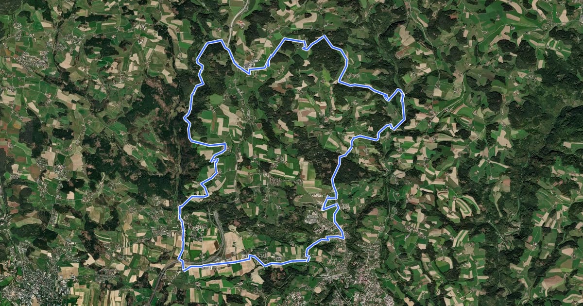 Маршрут 115 a Hagenberg Runde на спутниковом снимке