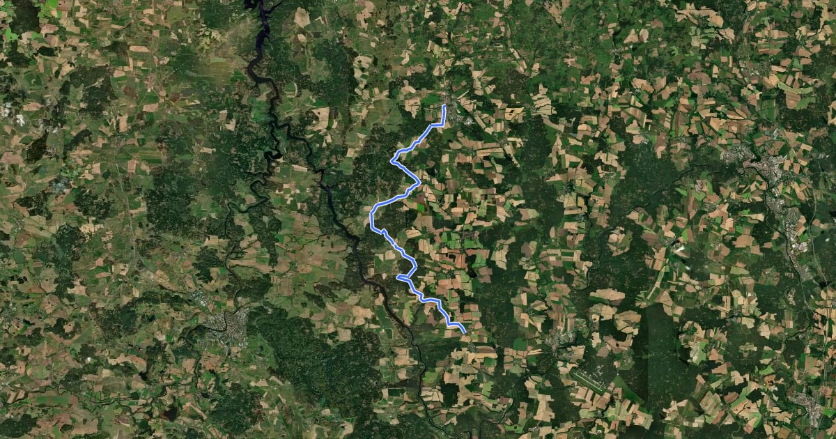 Маршрут 1152 Milevsko - Tyrolský dům на спутниковом снимке