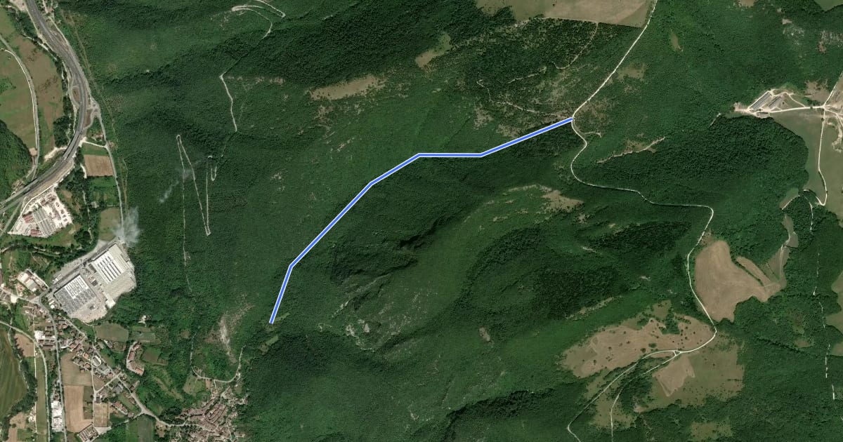 Маршрут 116A на спутниковом снимке