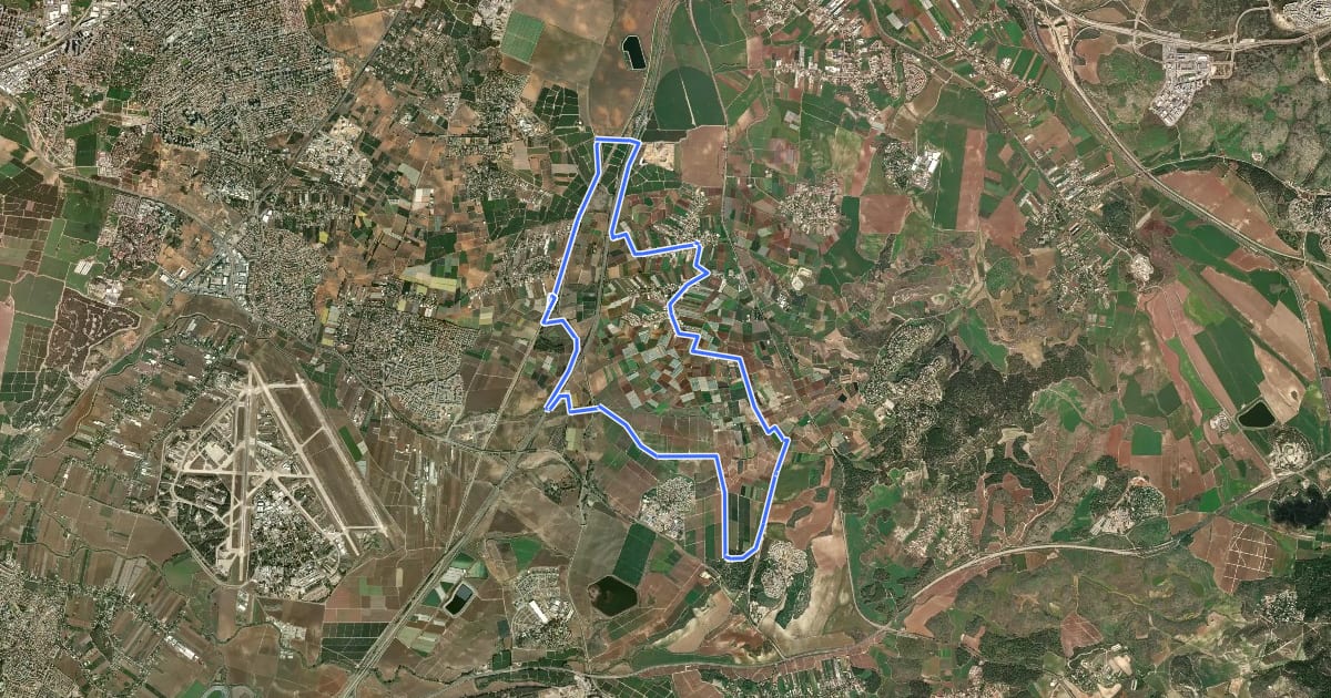 Маршрут סובב לב גזר на спутниковом снимке