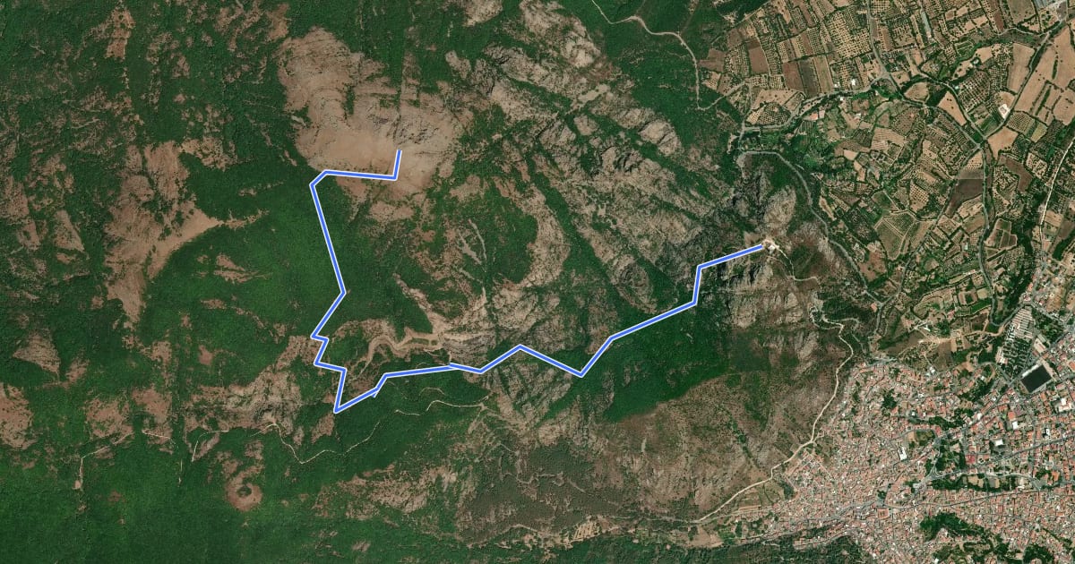 Маршрут 118 на спутниковом снимке