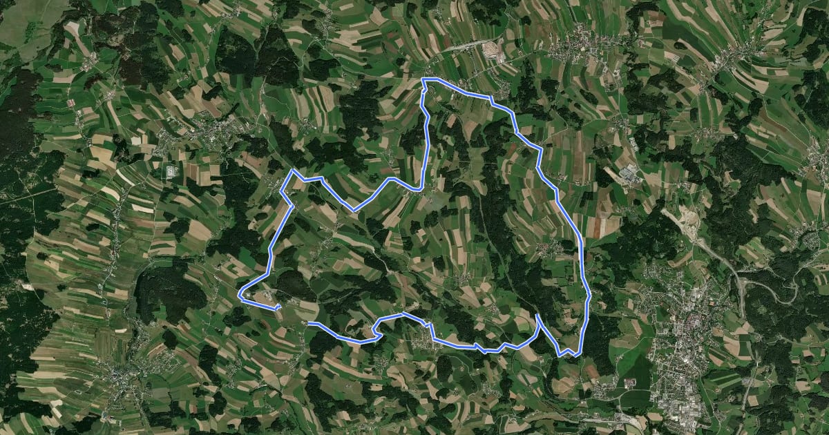 Маршрут 118 Waldburg Runde на спутниковом снимке