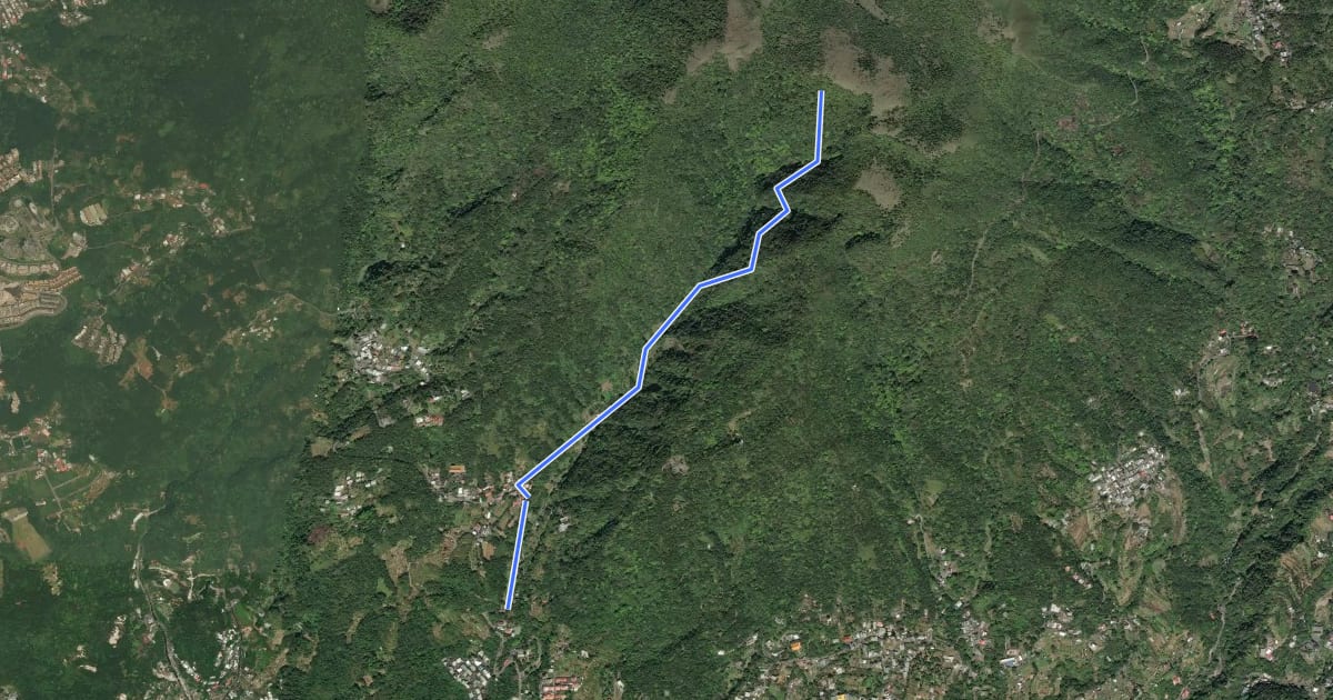 Маршрут 大屯谷路線 на спутниковом снимке