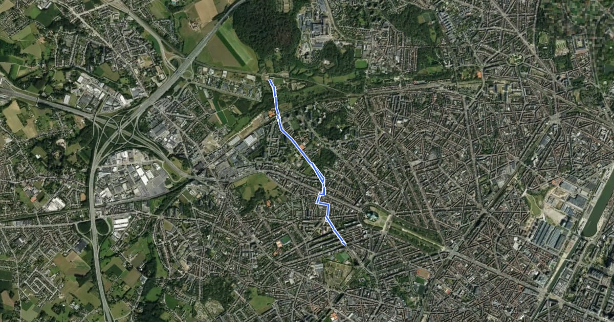 Маршрут 11b Centre/Centrum - Laerbeek/Laarbeek на спутниковом снимке